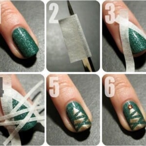 nageldesign-bilder-anleitung-wiehnachtsbaum-selber-machen