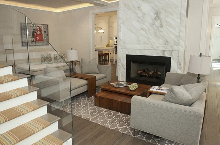 tipps zum wohnzimmer gestalten weiss marmor feuerstelle design