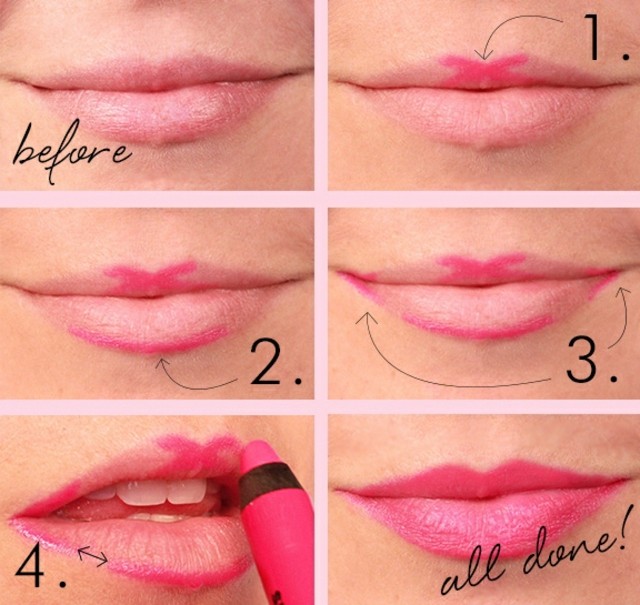 trick armorbogen schminken lippen lippenstift kreuz