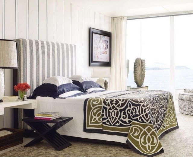 wandfarben-schlafzimmer-ideen-cremeweiß-wandplatten-bettdecke-design