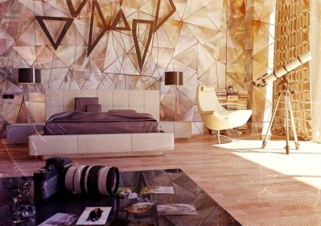 wohnideen-für-schlafzimmer-design-modern-neutralle-farben-geometrische-figuren