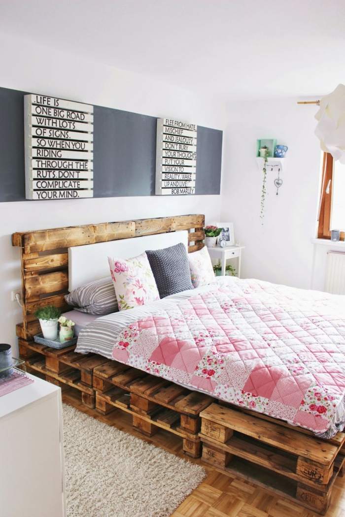 14 möbel recyceln paletten bett schlafzimmer idee