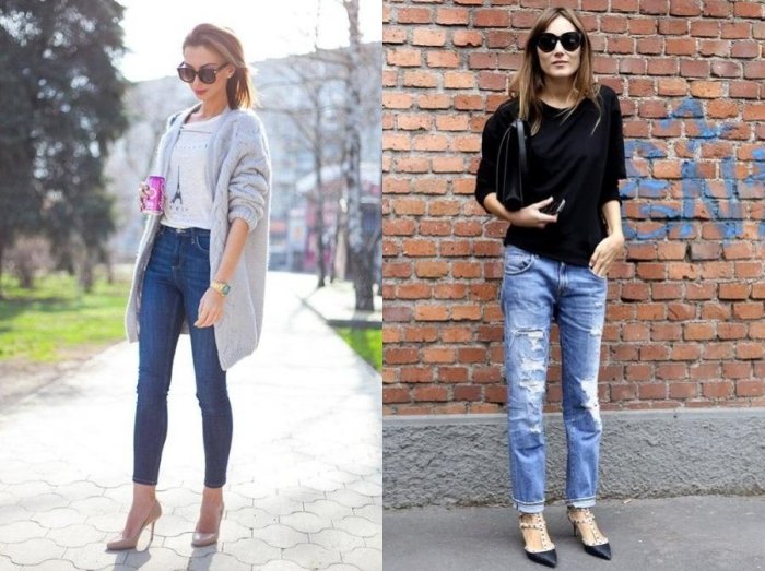 7-8-jeans-street-zerrissen-styles-moderne-Tunika-Cardigans-spitze-Schuhe-mit-hohem-Absatz