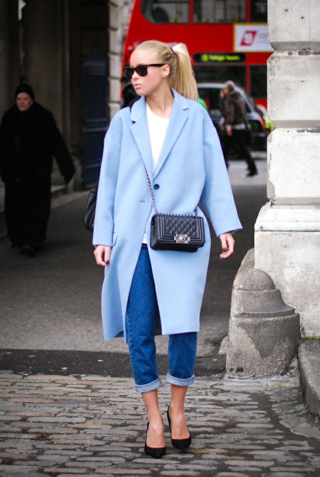 Blau Blazer Jeans Modetrends Londoner Modewoche