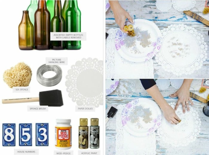 Hochzeitsfeier Ideen DIY-Hochzeitsprojekt-aus-Weinflaschen-festlich-dekoriert