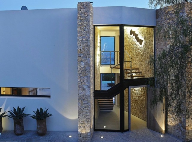 Spanien moderne Ziegelwände weiße Fassade