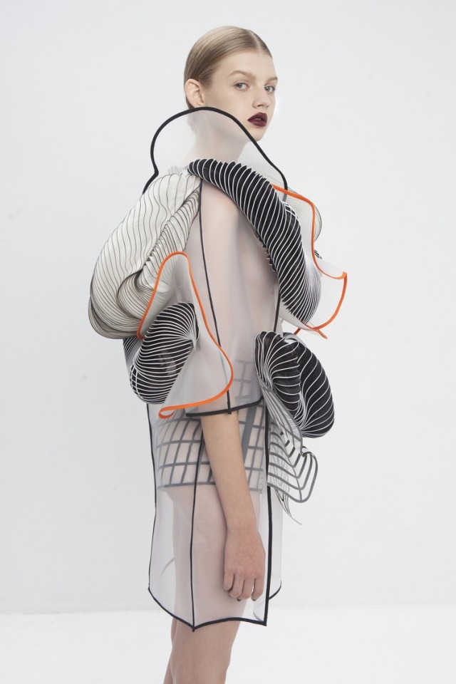 Haute-Couture-Fashion-hergestellt-mit-3D-Drucktechnik-noa-raviv-durchsichtiges-kleid
