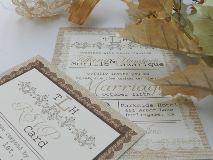 Herbst Hochzeit planen Einladungskarten drücken lassen
