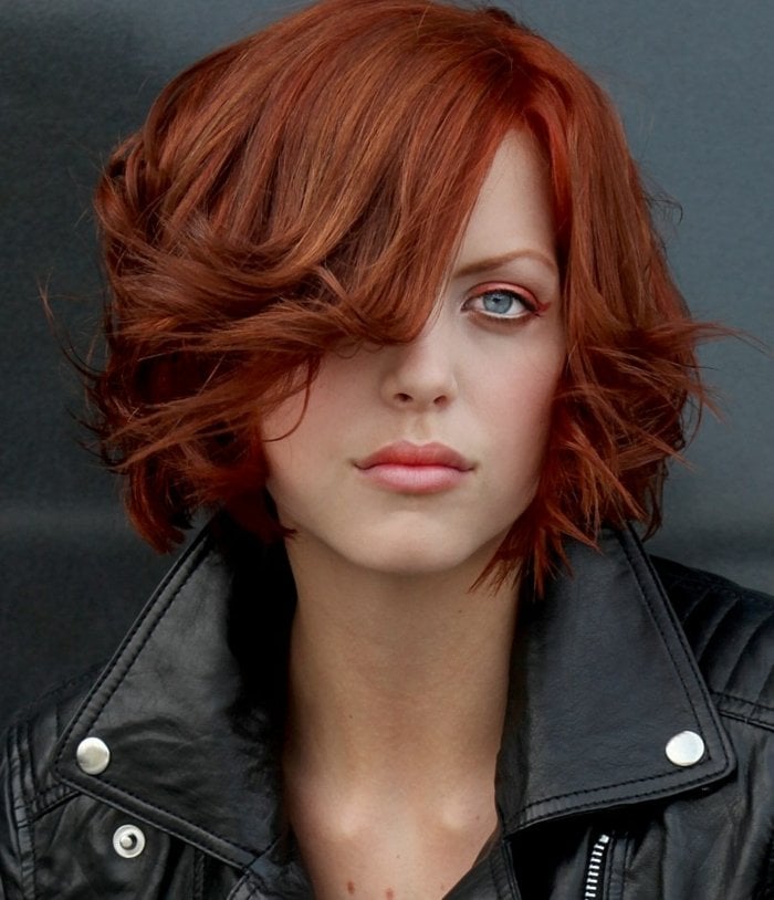 rot braun Haarfarbe auswählen kurz Frisur
