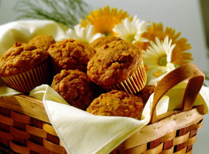 Muffin-mit-HONIG-und-Kürbis-Flechtkorb