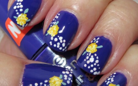 nageldesign mit Blumen selber machen