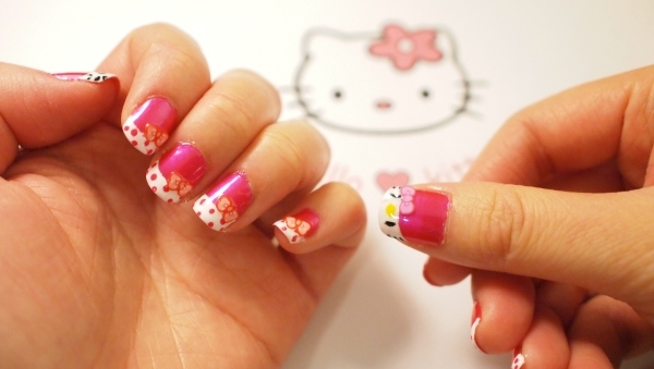 Nailart-Hello-Kitty-Ideen-mädchenhafte-designs