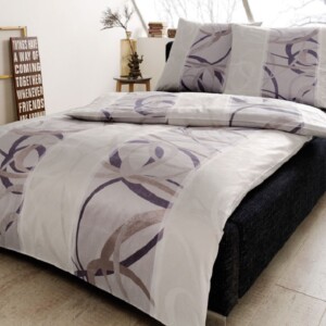 Stilvolle Bettdecke originelle Prints Muster Ideen lila