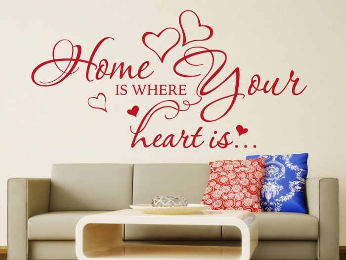 Wandtattoo Home ist where your heart is 