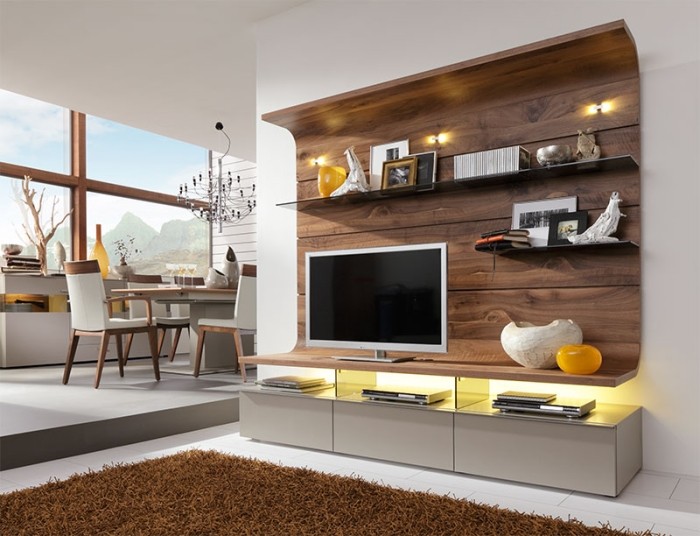 Wohnzimmer-Anbauwand-Schrankwand-hochwertig-MDF-Platten-integrierte-beleuchtung