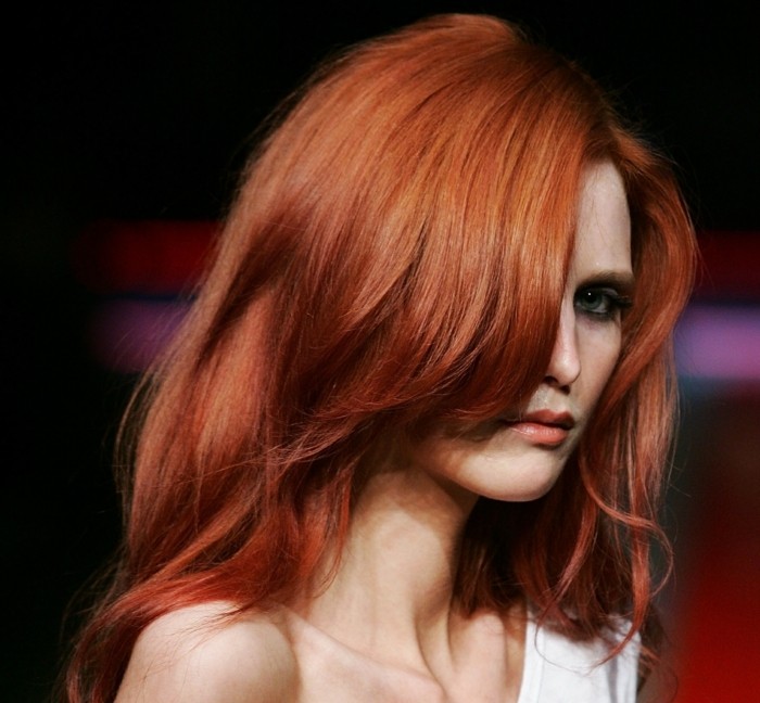 rote Rostfarbe Haare färben Ideen