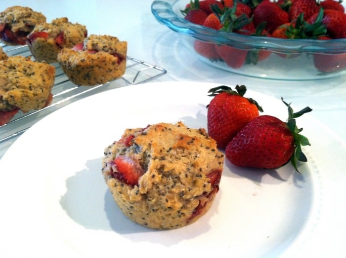 Gesunde Ernährung rezepte-abnehmen-chia-erdbeeren-muffins