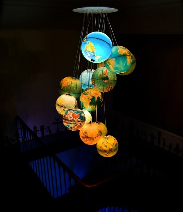 globus leuchten flur korridor dekoration effektvoll
