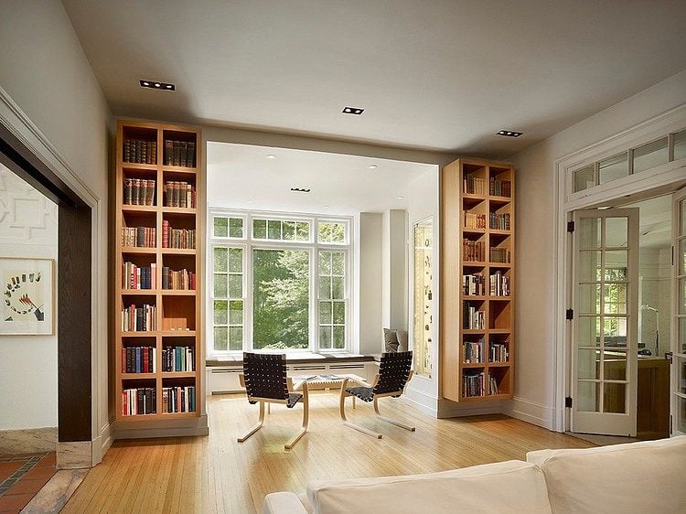 Einfamilienhaus Bücher Wohnzimmer gemütliche Leseecke