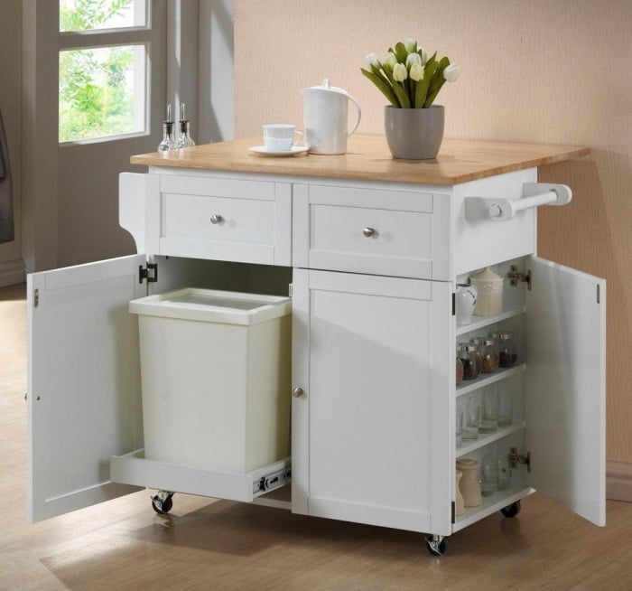 holz-weiß-küchenmöbel-stauraum-ideen-design-für-kleine-küche