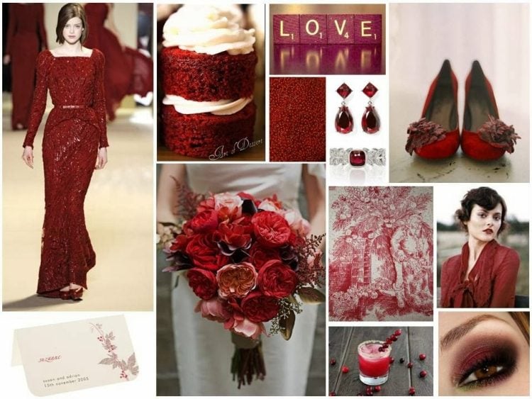 ideen Cranberry-Rot zur Hochzeit weihnachten