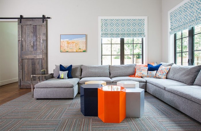 ideen-wohnzimmer-möbel-couchtisch-modular-orange-glanzlook-grau-sofa