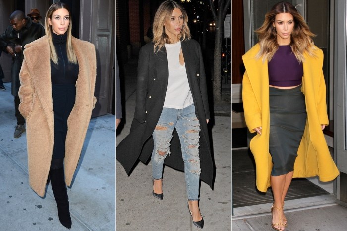 kim-kardashian oversize mantel kombinieren