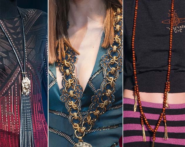 lange Halsketten trendige Accessoires Herbst Winter 2014 2015