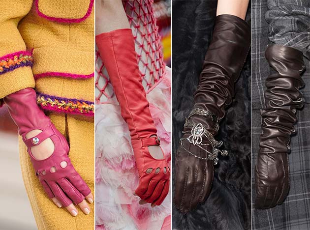 Leder Handschuhen liegen Trend 2014 2015