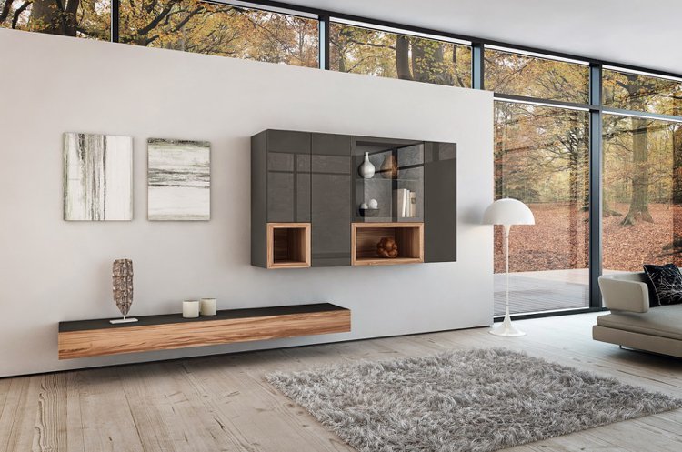 moderne-wohnzimmermobel-grau-hochglanz-holz-wandhaengend-panoramafenster