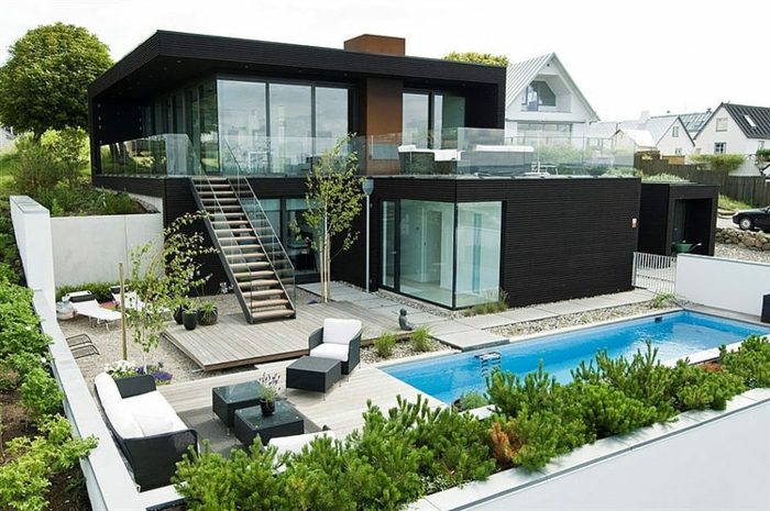 Einfamilienhaus Küste Schweden minimalistische Architektur