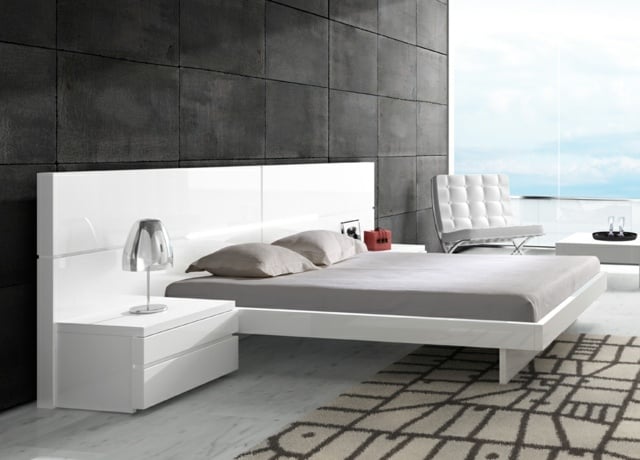 minimalistisches Schlafzimmer Design Ideen Kingsize Bett