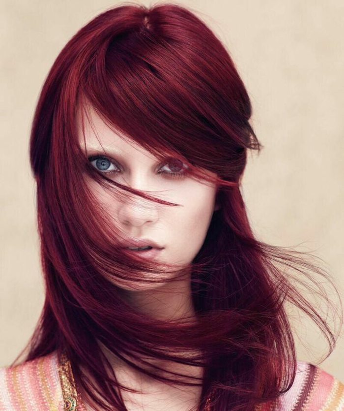 rote Haare Farbe auswählen Kastanienbraun
