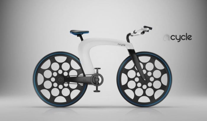 ncycle-e-bike-design- futuristisch-elektrisch-betrieben-akku-integriert-rahmen