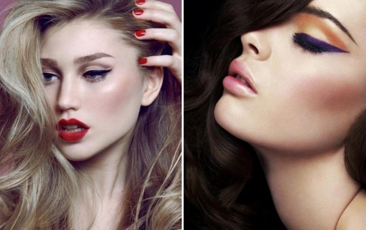 roter-lippenstift-nägel-glänzend-eyeliner-schwarz-oder-lila-silvester-make-up