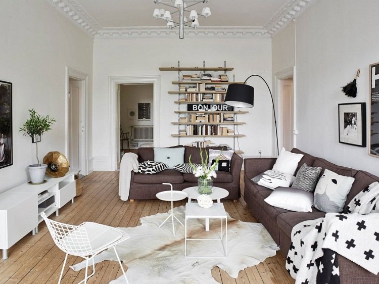 Wohnung einrichten Ideen Wohnzimmer Möbel kombinieren