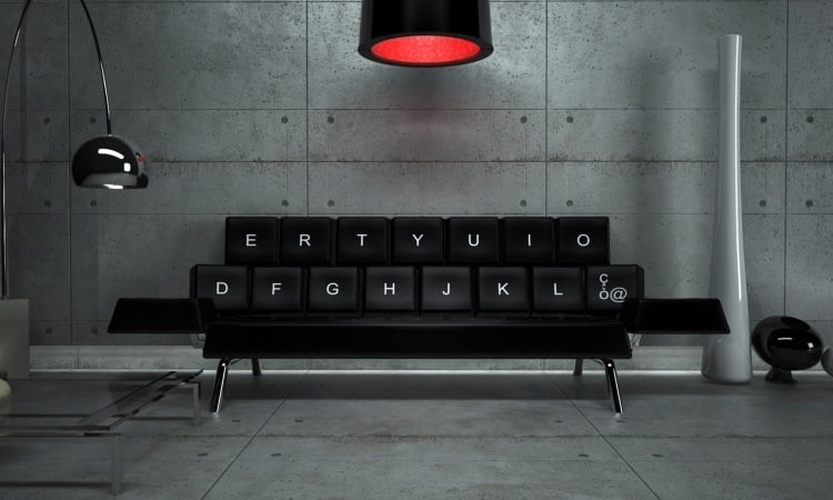 tastatur-sofa qwerty zo-loft-schwarz-metall-gestell