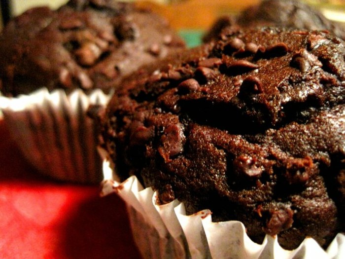 tolle-Aussicht-gebackene-Muffins-mit-Schokolade