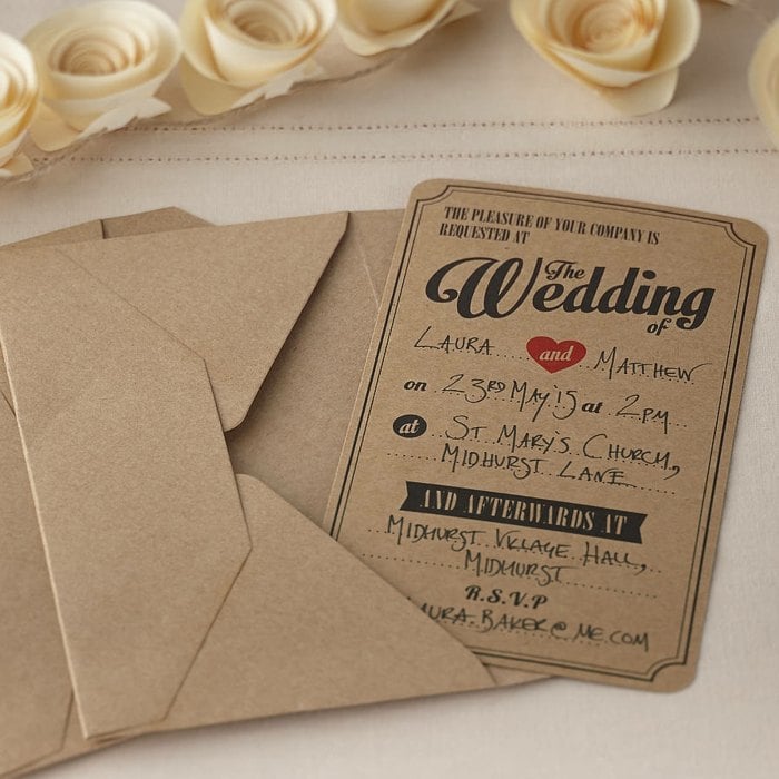 Hochzeit Einladungskarten planen Ideen originell