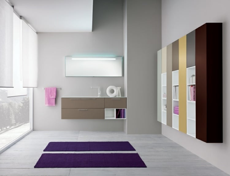 Badezimmerschrank bunt moderne Bad Gestaltung Ideen