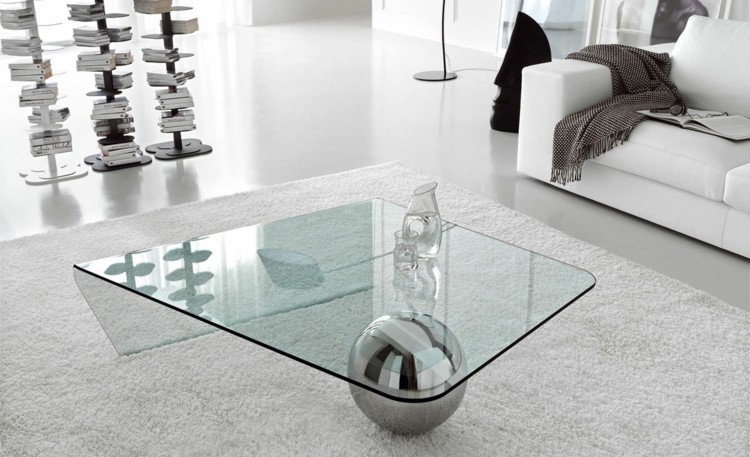 Couchtisch Glas Metall modernes Ambiente Wohnzimmer bilden