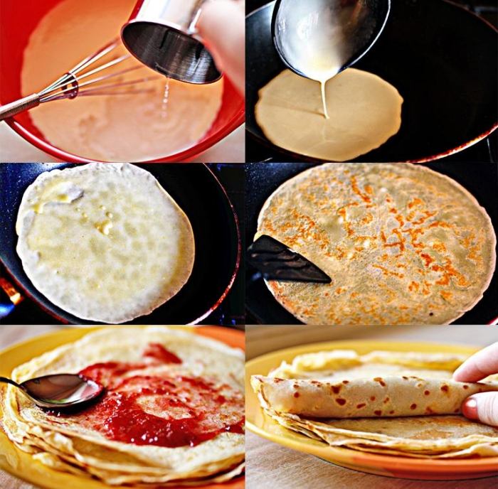 Grundrezepte-für-Pfannkuchen-Eierkuchen-Zubereitung-in-der-Pfanne-gebacken