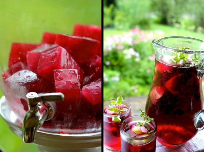 Hibiskus-Granatapfel-Ice-Tea