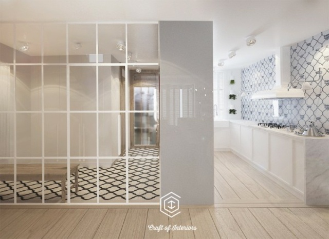Metall-Rahmen-Glas-kleine-Fensterrahmen-als-Raumteiler-Wohnung-4