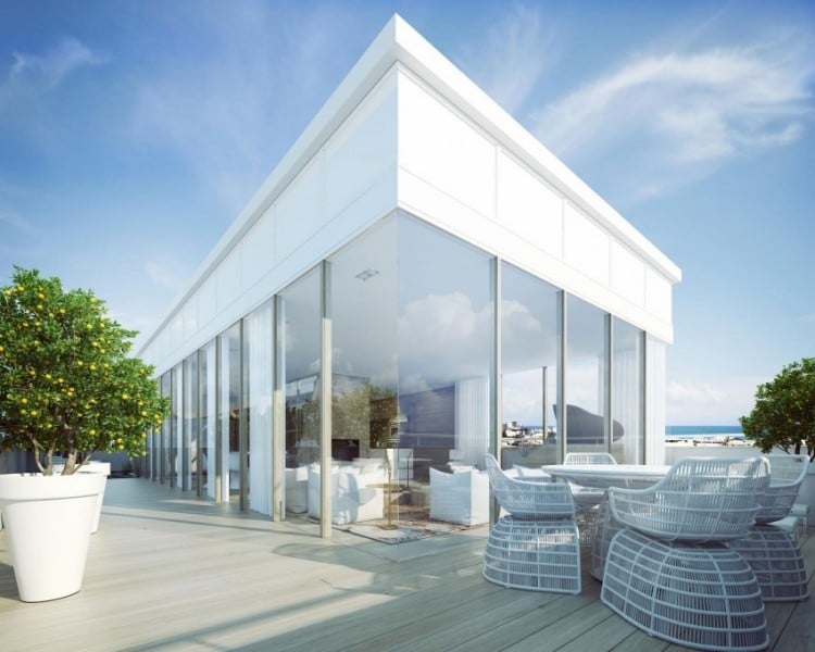 Private-Penthouse-Wohnung-Verglast-Dachterrasse-3D-Visualisierungen-Caesaria