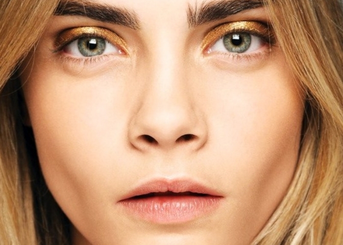 Augen-Make-up in Gold