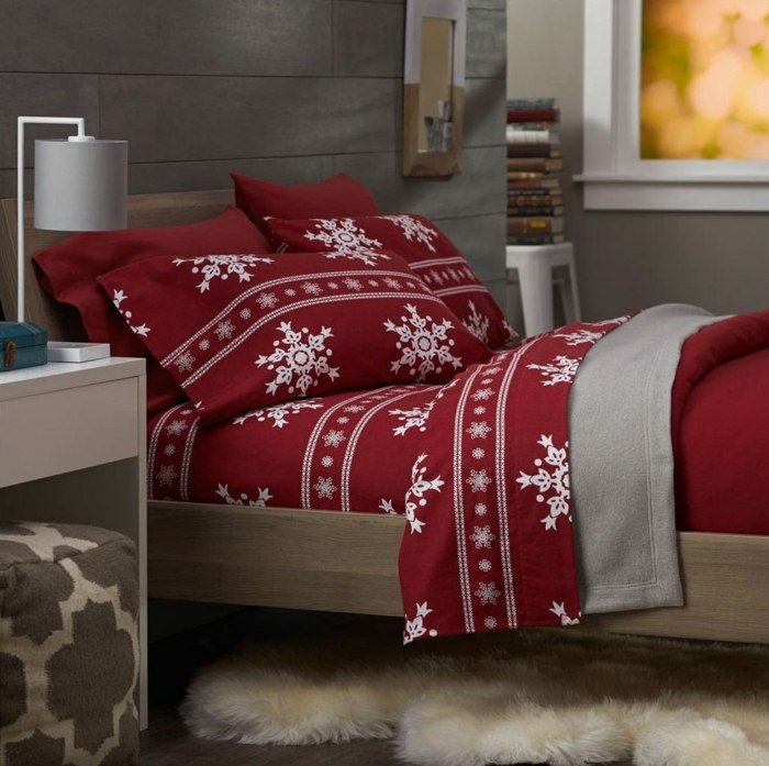 Schneeflocke-Design-Bettwäsche-Weihnachten