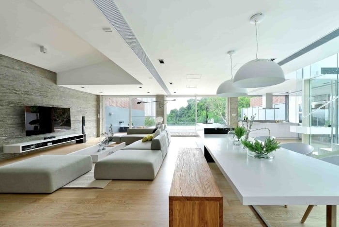 Stilvolles-Wohnen-modernes-Anwesen-Hong-Kong-Urbaner-Chic-Wohnzimmer-Loft-Gestaltung