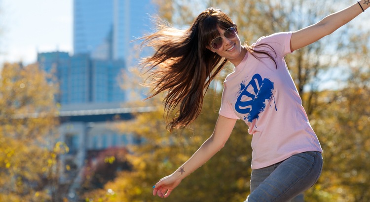 Textilien bedrucken Ideen T-Shirts Frauen