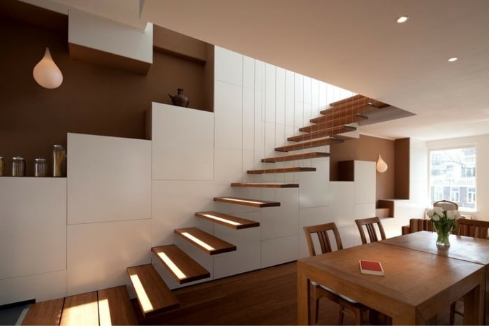  Treppen Design Ideen freitragende Konstruktion